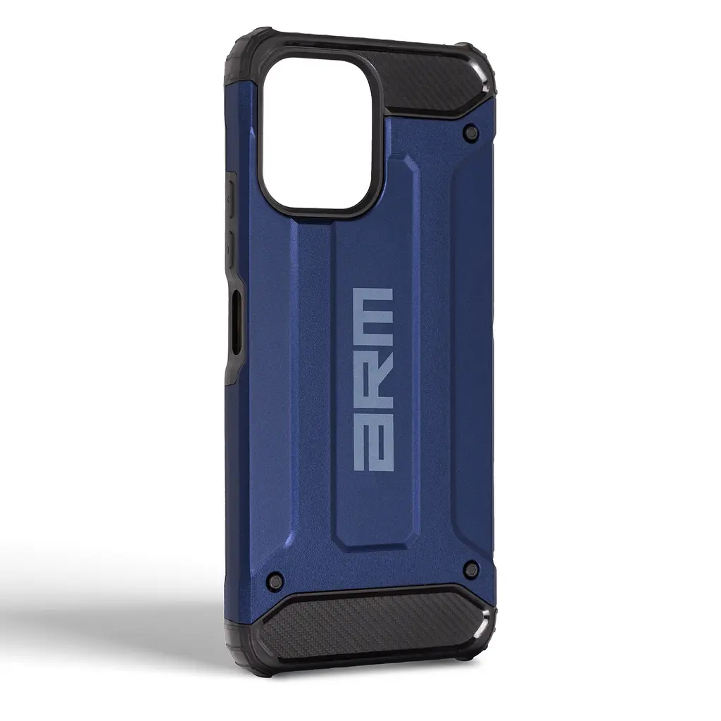 Чехол для Xiaomi Redmi 12 4G, Panzer, синий, противоударный, бронированный, милитари, панель-накладка, защита всего корпуса, защита дисплея и камеры, термополиуретан (TPU) + поликарбонат (PC), ArmorStandart (ARM70808) - фото 2