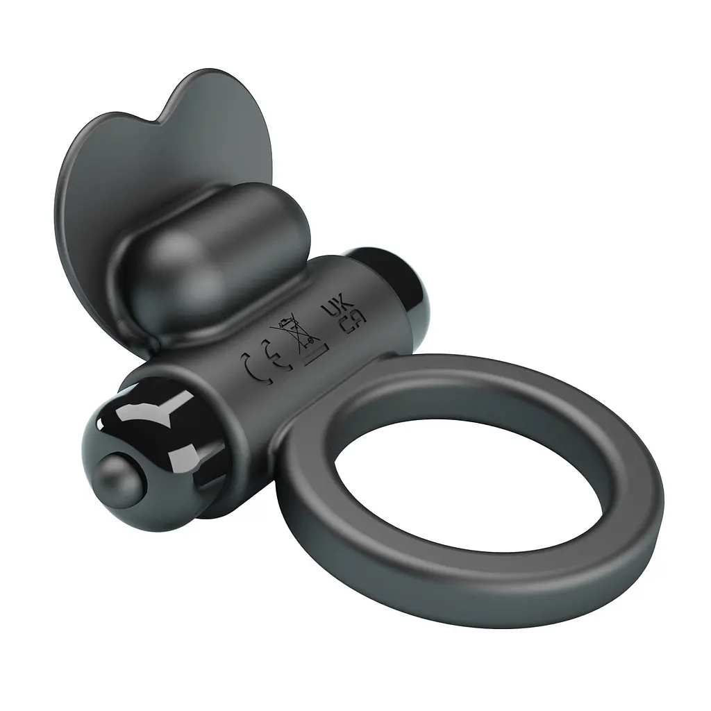 Віброкільце Pretty Love Vibrant Penis Ring Debonaire 8.5 см чорний - фото 6