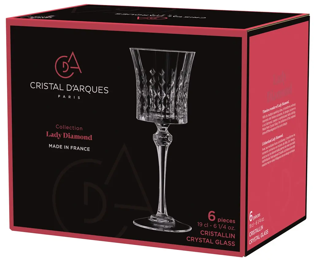 Набір келихів Cristal d'Arques Paris Lady Diamond, 6х190 мл (6672176) - фото 7