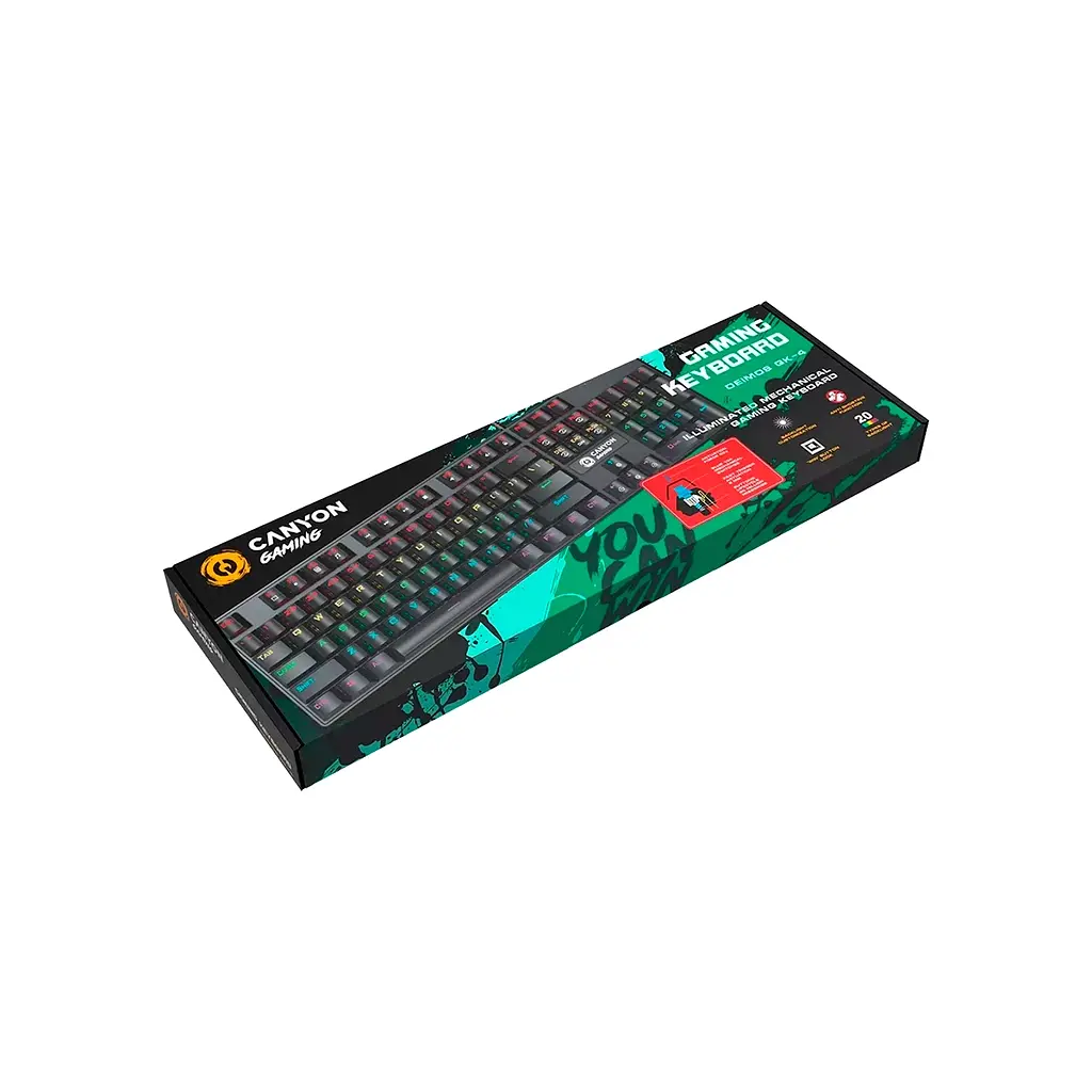 Клавіатура Canyon Deimos GK-4 Rainbow LED USB UA Black (CND-SKB4-US) - фото 3