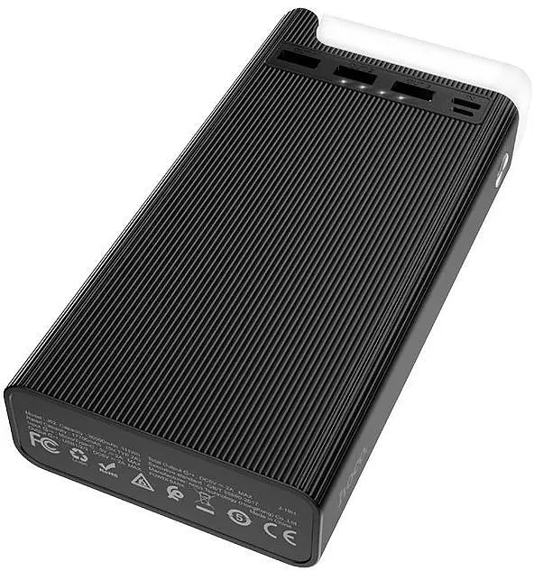 Универсальная мобильная батарея Power bank Hoco J62 Jove Table Lamp 30000mAh (Черный) - фото 2