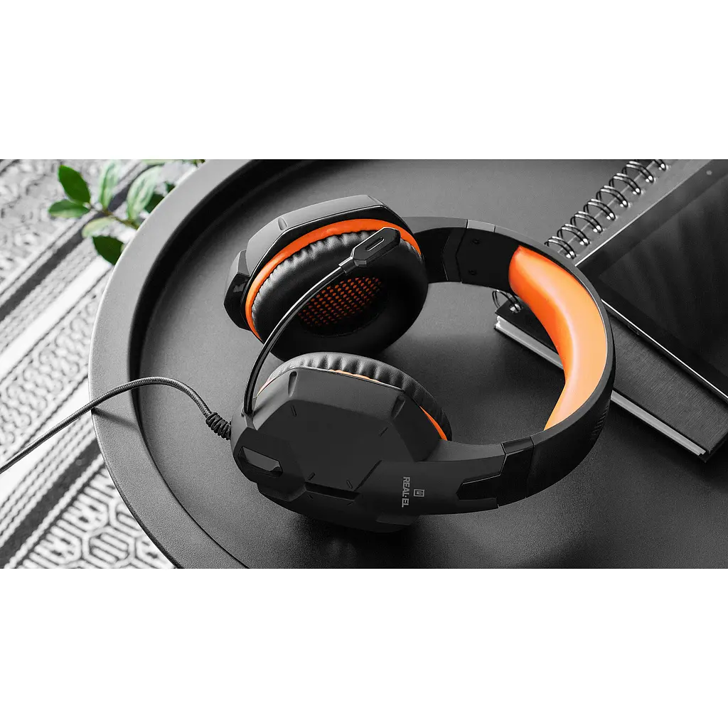 Ігрові навушники REAL-EL GDX-7700 Surround 7.1 Black/Orange (EL124100016) [112563] - фото 15