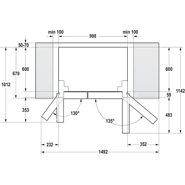 Холодильник Gorenje SBS 179x68x91 см 2 дв. Х 368 л М 167 л A++ NF Plus Інвертор диспенсер дисплей сірий - фото 10