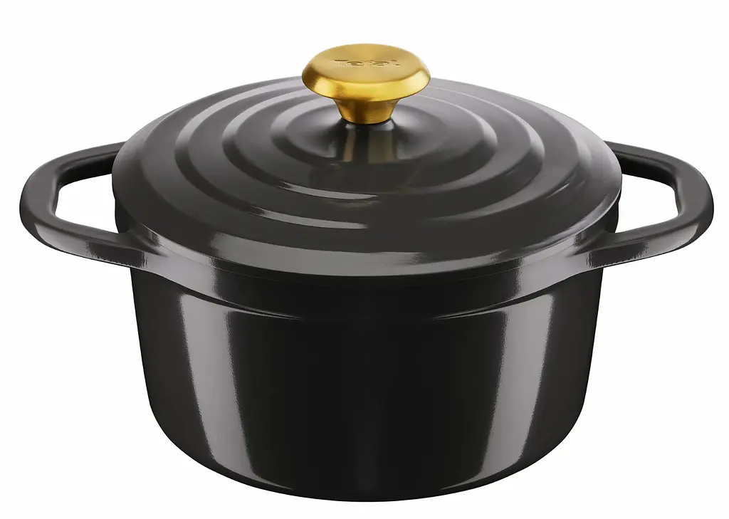 Tefal Кастрюля Tefal Air, з кришкою, 3.1л, алюміній, чорний