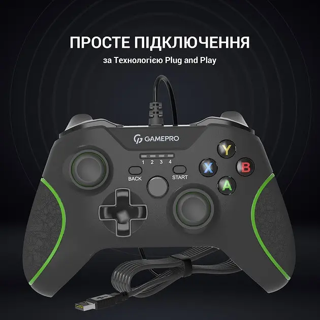 Геймпад GamePro MG450B Чорний/Зелений - фото 10