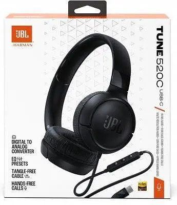 Навушники із мікрофоном JBL Tune 520C USB-C Black (JBLT520CBLK) - фото 8