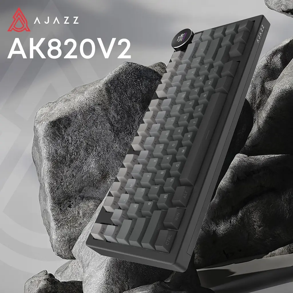 Клавіатура Ajazz AK820 V2 White Peach Switch Black/Grey (AK820-V2-WP-S-BG) [175697] - фото 5