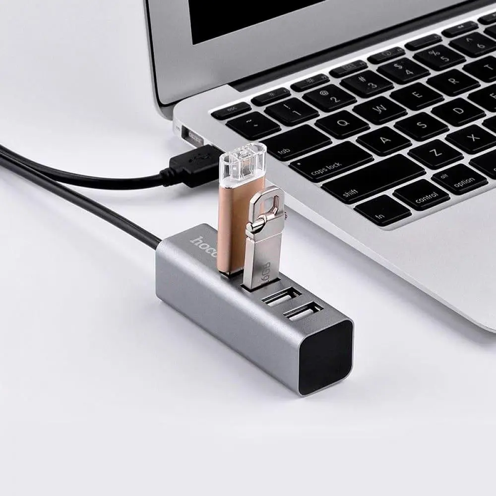USB-Хаб USB-хаб HOCO HB1 4USB Line machine Tarnish (6957531038139) - фото 5
