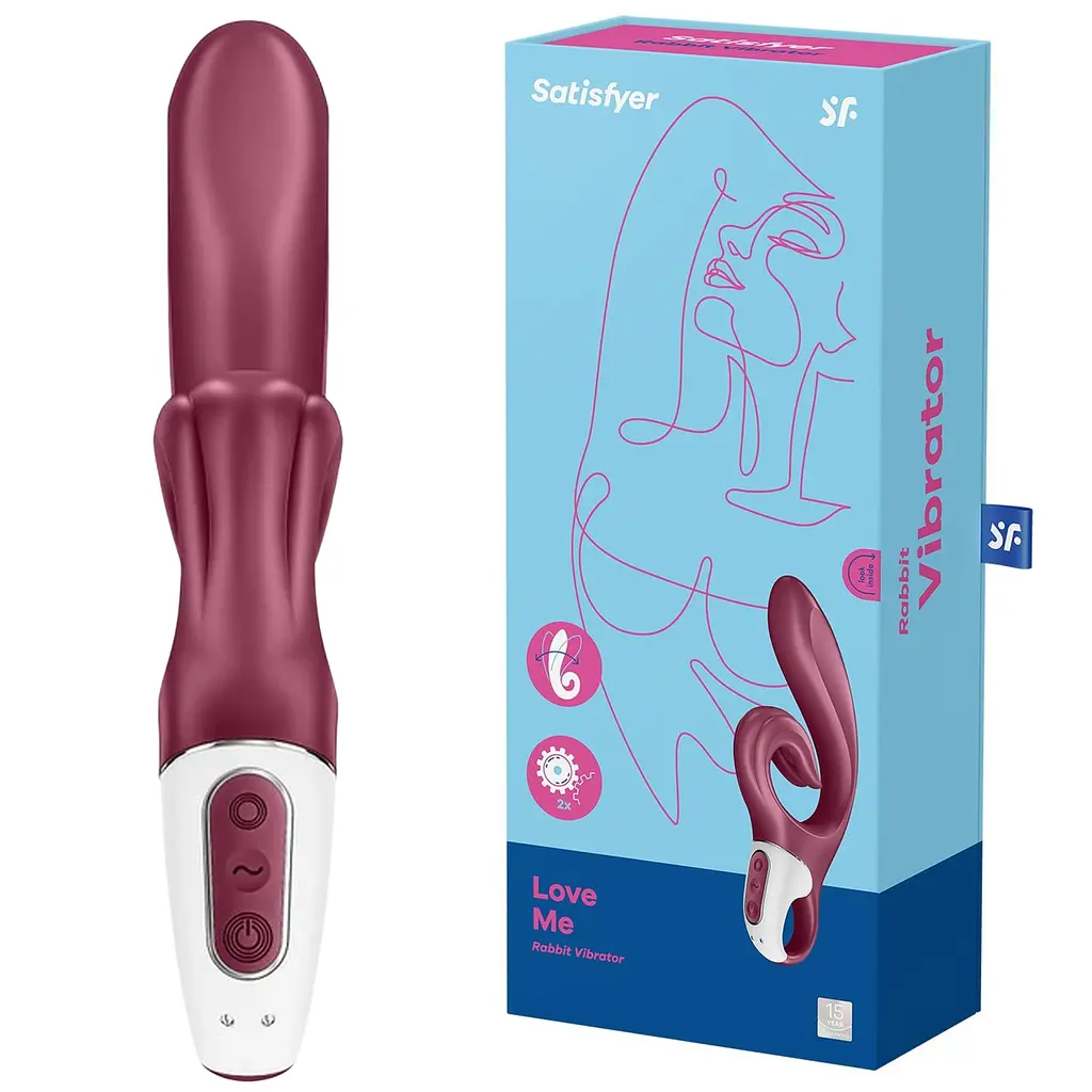 Вібратор-кролик Satisfyer Love Me 22 см бордовий - фото 2
