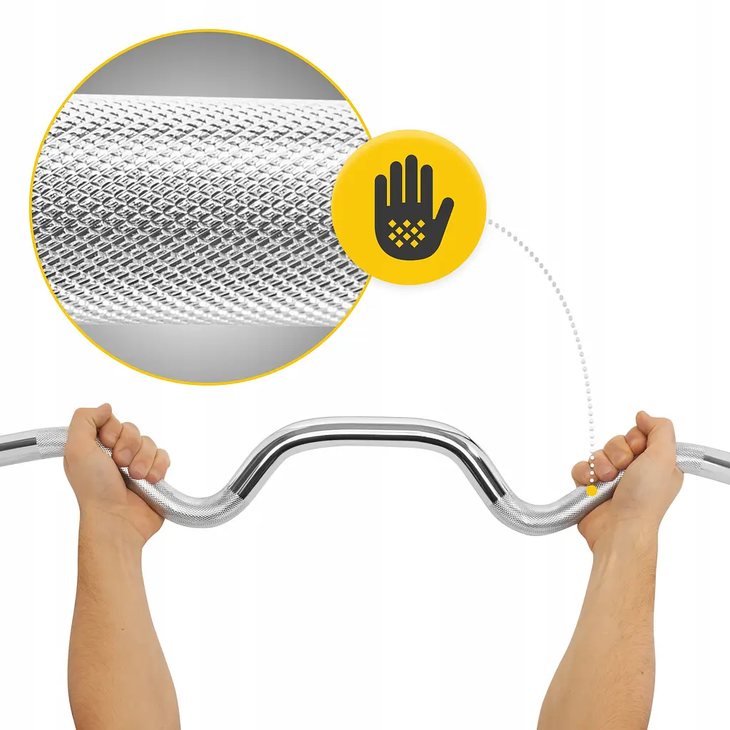 Гриф для штанги олімпійський Z-подібний 4FIZJO 120 см 50 мм без підшипників (P-5905973401173) - фото 3