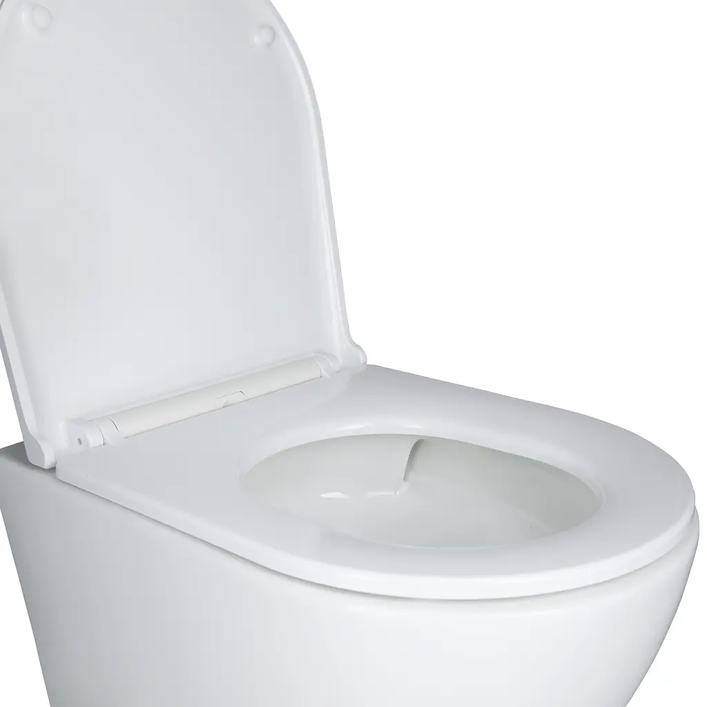 Унитаз подвесной Qtap Robin New безободковый с сиденьем Soft-close QT1333046EUQW, Белый - фото 4