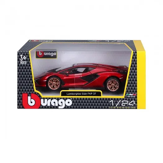 Автомодель - Lamborghini SIÁN Fkp 37 (в ассортименте зеленый металлик, красный металлик, 1:24), в ассортименте - фото 9