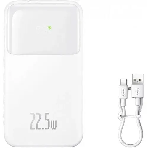 Внешний аккумулятор Baseus Comet Digital Display 10000mAh 22.5W (PPMD020002) белый - фото 8