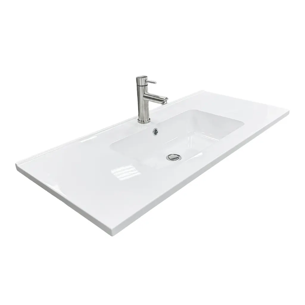 Раковина накладна Adamant FLATE 100, прямокутна, з сифоном Click-Clack + змішувач (4824296207601) - фото 2