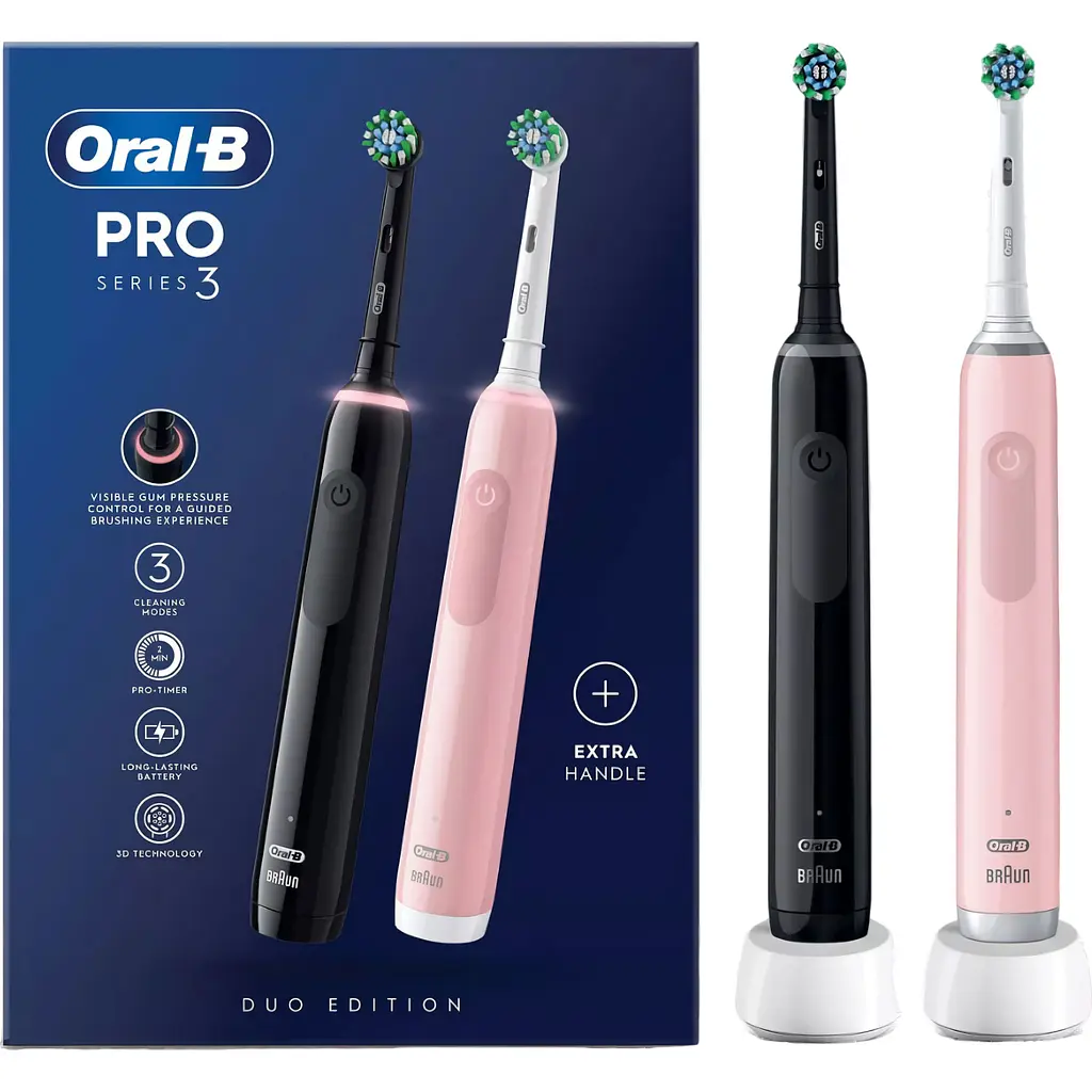 Електрична зубна щітка Oral-B D505 PRO 3 3900 Black + Pink [123943] - фото 5