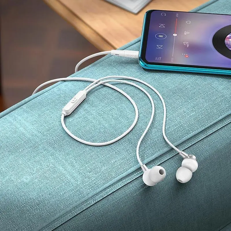 Наушники Hoco Delighted metal universal earphones with microphone M98 черные - фото 4