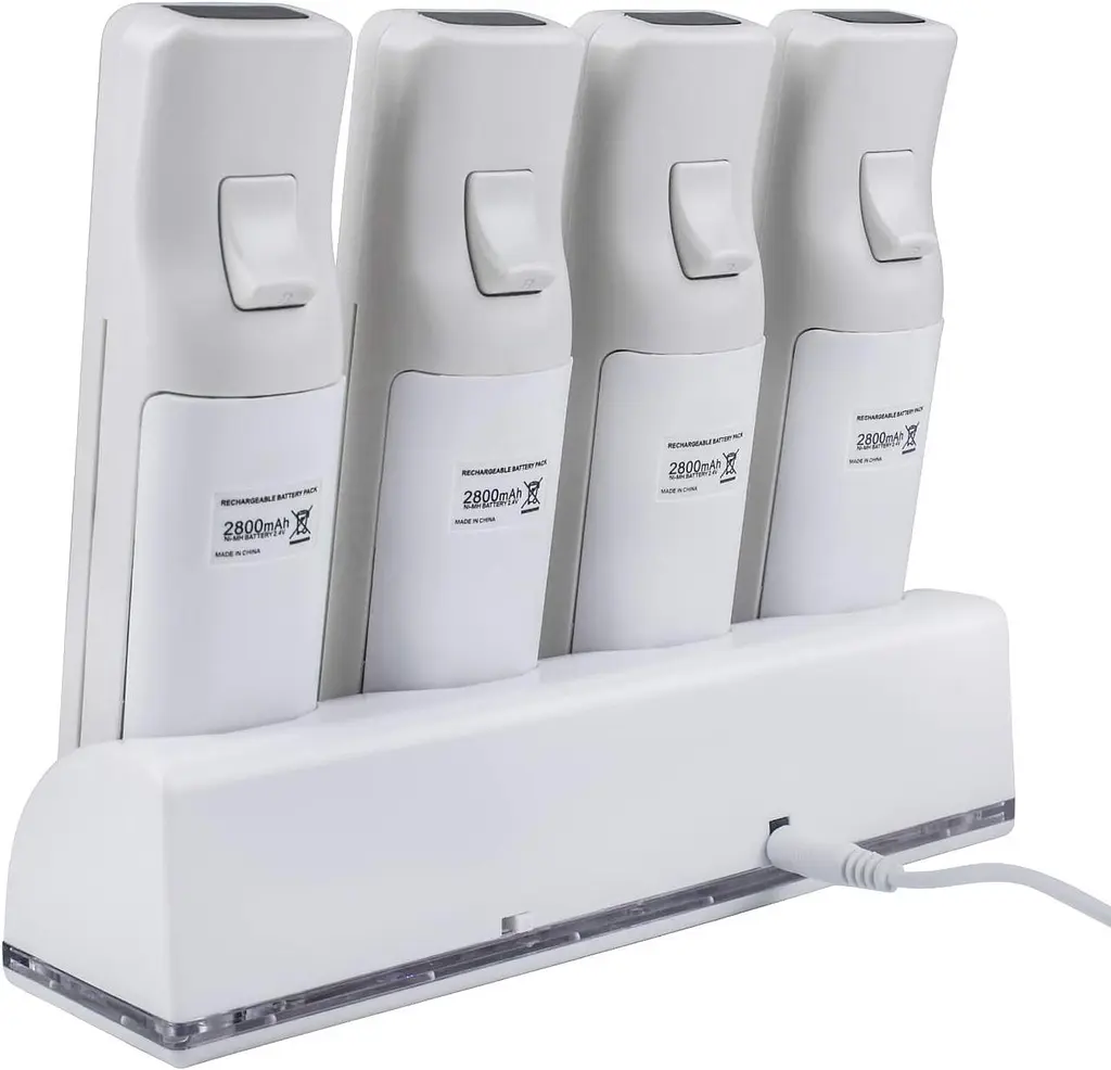 Акумуляторна батарея для пульта дистанційного керування Wii TechKen 4 Pack, 4 батареї ємністю 2800 мАг - фото 2