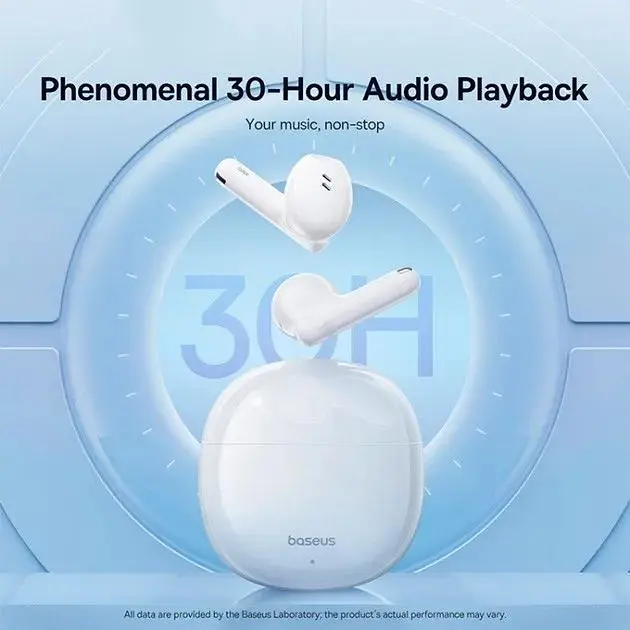 Наушники Baseus Bowie E13 True Wireless Earphones A00059701217-Z1 белые - фото 4