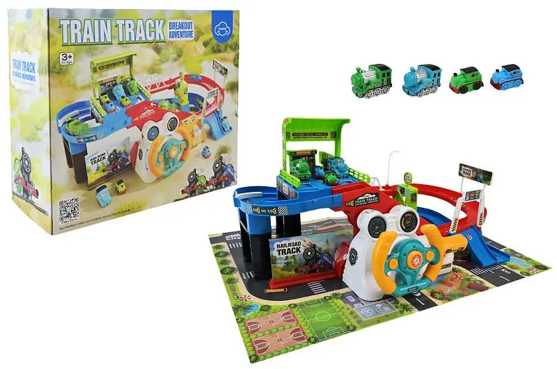 Дитячий трек залізниця автотренажер з паровозами Train Track Breakout Adventure T922A, в коробці р.29,5x27x12,3 см YG Toys