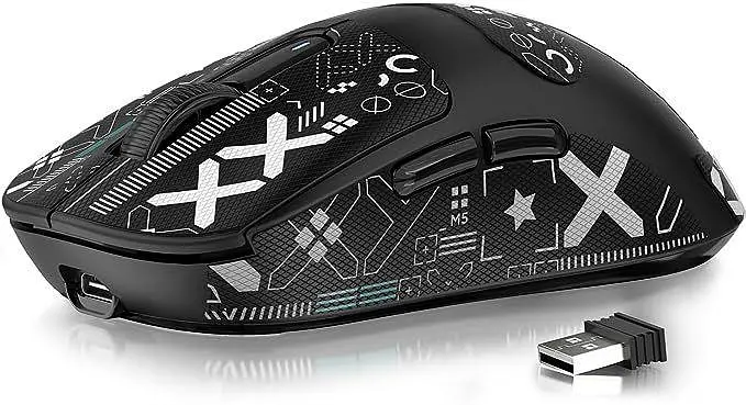 ATTACK SHARK X6 Black + Зарядна станція RGB | Сенсор PAW3395 | 65 годин акум - фото 4
