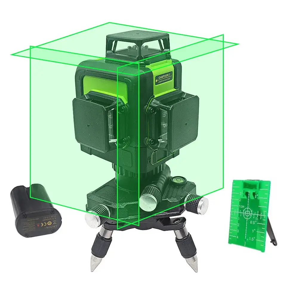 Лазерний нівелір 3D UFT Laser Level green 12 ліній (Bls0057) - фото 3