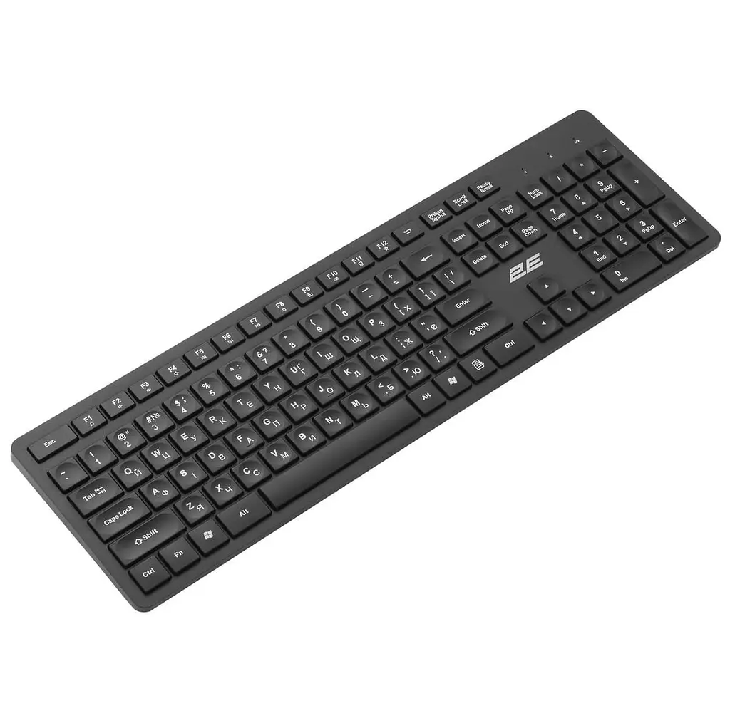 Клавиатура 2E KS260 Wireless EN/UA Black (2E-KS260WB) - фото 2