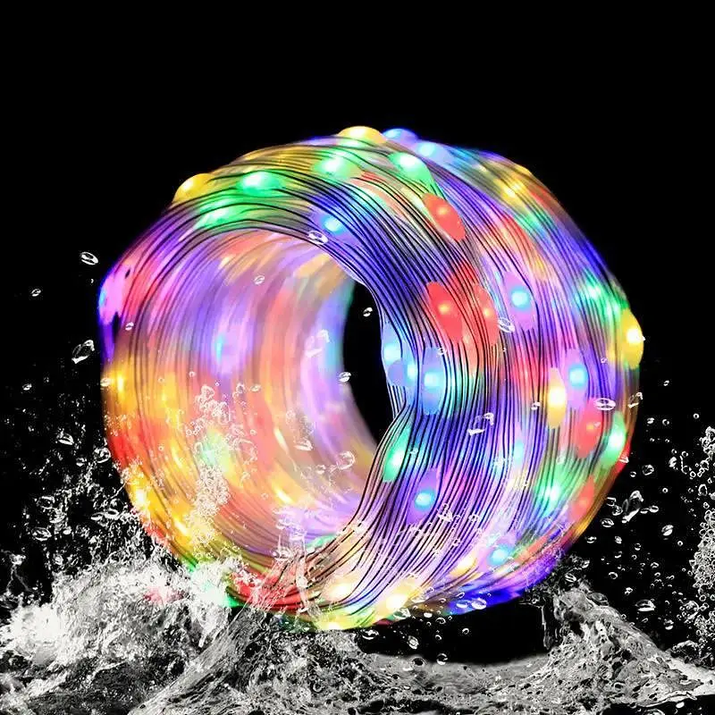 Уличные гирлянды Sun Lamp 10 м 100 лед RGB USB с пультом ДУ светодиодные наружные садовые фонари - фото 4