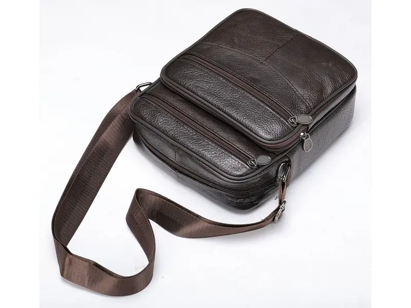 Чоловіча шкіряна сумка Vintage 22,5х18,5х5 см sum0012796 - фото 6