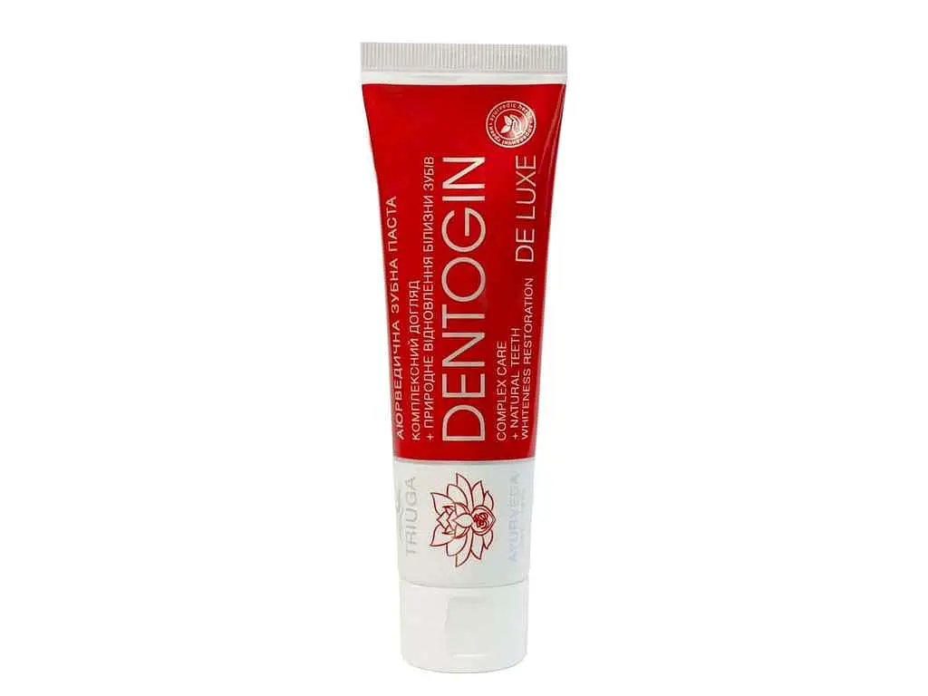Зубна паста DENTOGIN 100г DELUXE “Природне відновлення білизни зубів”