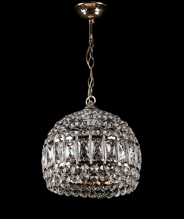 Стельова люстра E27 Splendid Ray L311/1L (26) FGD, 1 лампа, золото-білий, висота 45 см, діаметр 25 см, сучасний стиль для дому - фото 2