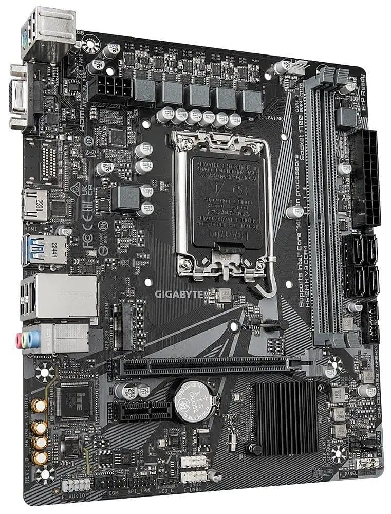 Материнська плата GIGABYTE H610M H V3 DDR4 (H610M H V3 DDR4) (Socket 1700, Intel H610, Micro-ATX) - фото 2