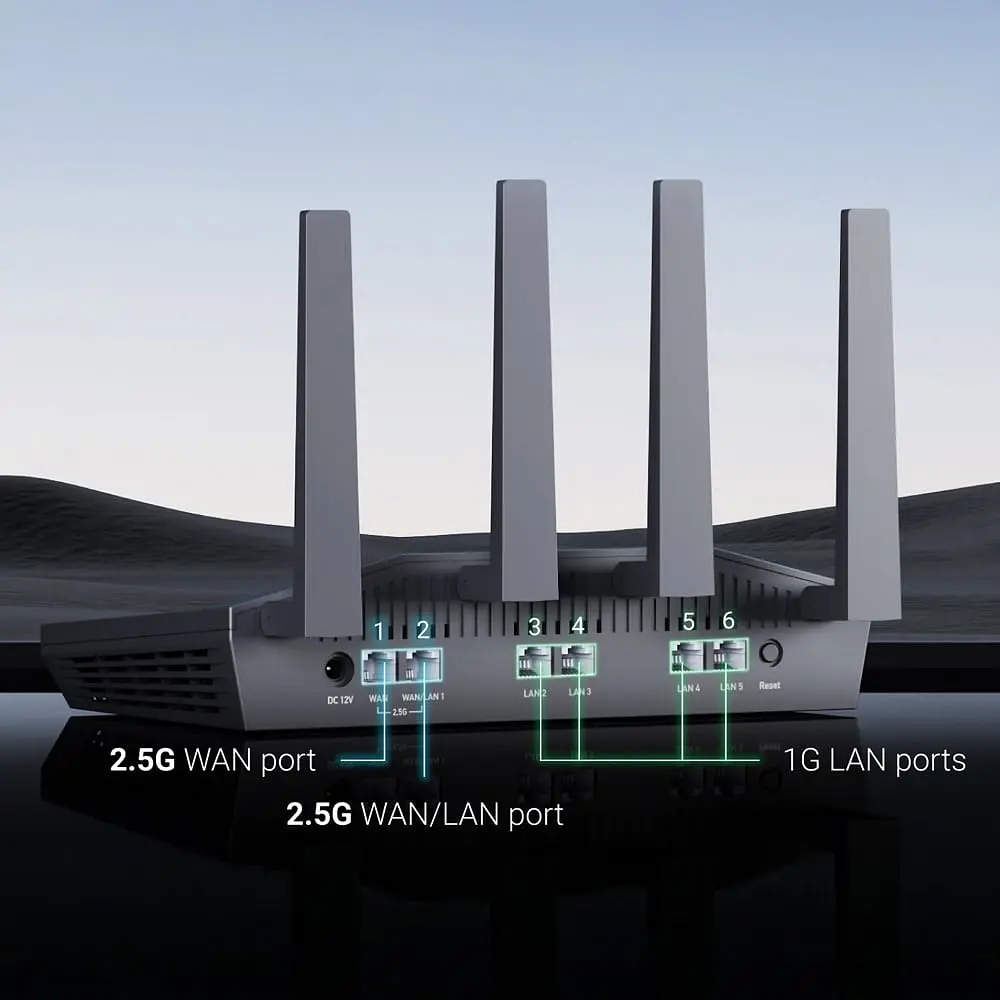 WiFi 6 маршрутизатор GL.iNet Flint 2 (GL-MT6000-EU) 2.5G дводіапазонний (73-01005) - фото 7