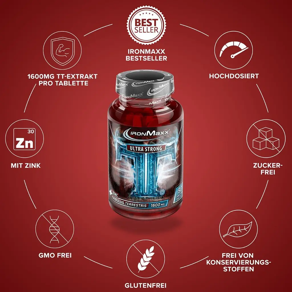 Бустер тестостерону IronMaxx TT Ultra Strong 90 таблеток - фото 3