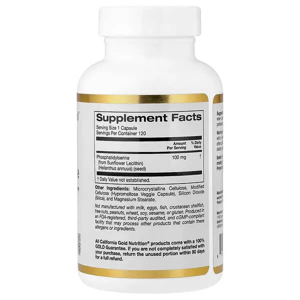 Фосфоліпіди Sunflower Phosphatidylserine 100 mg 120 Capsules CGN vit0004789 - фото 2
