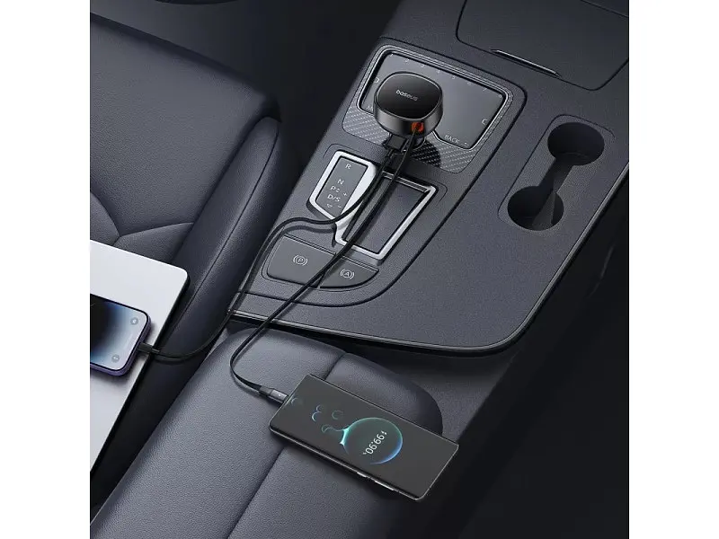 Автомобільний зарядний пристрій BASEUS Enjoyment Pro U Black (C00057800111-00) - фото 8