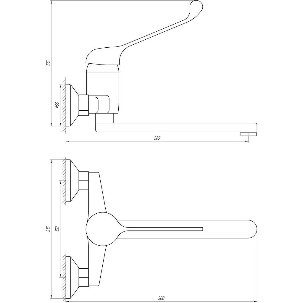 Смеситель для умывальника Globus Lux CLINIC GLCA-1044 (1684) - фото 3