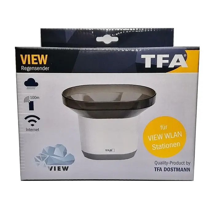 Датчик количества осадков TFA «VIEW» для метеостанций белый 134х180x120 мм (30380202) - фото 3