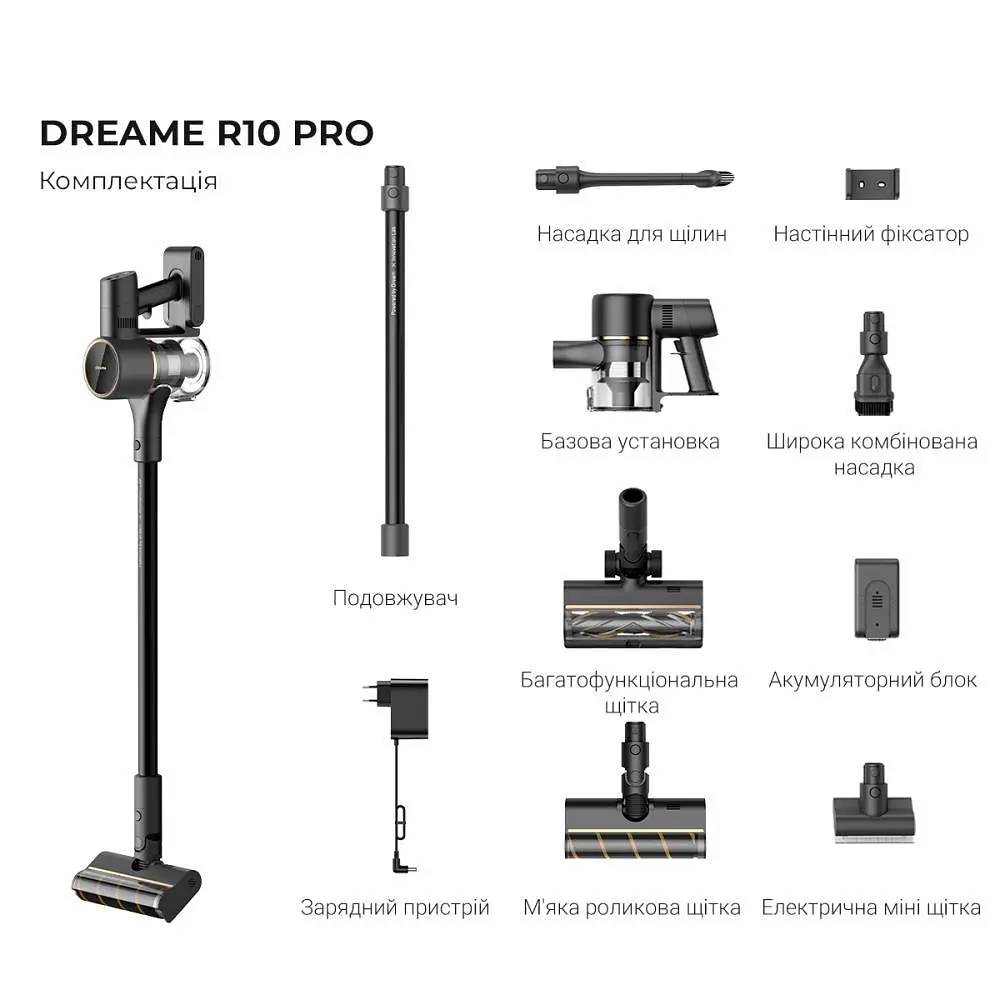 Акумуляторний пилосос Dreame R10 Pro VTV41B Black - фото 9