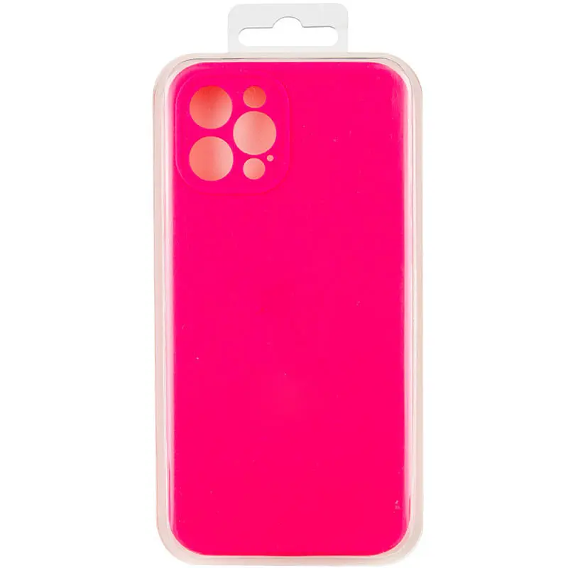 Чохол Silicone Case Full Camera Protective AA NO LOGO для Apple iPhone 12 Pro Max 6.7 Рожевий/Barbie pink - фото 6