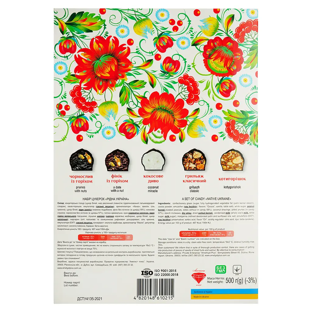 Набір цукерок Аметист Плюс Рідна Україна 500 г - фото 4