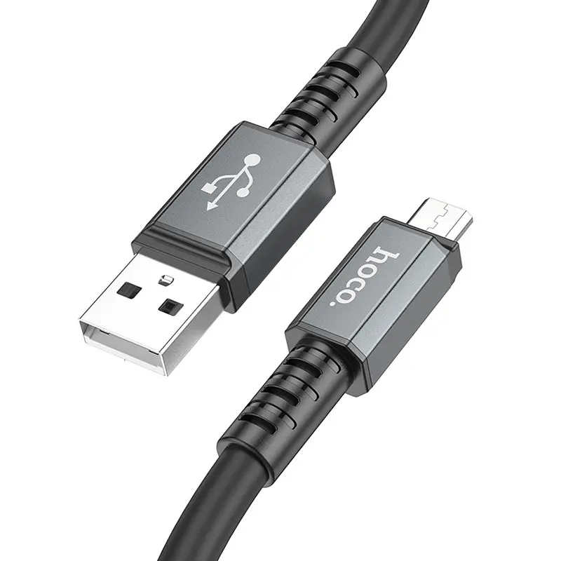 Дата кабель Hoco X85 Strength USB to MicroUSB (1m) Black - фото 2