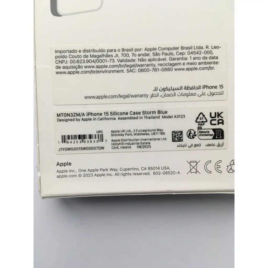 Оригинальный силиконовый чехол Apple Silicone Case MagSafe для iPhone 15 (6.1") Storm Blue MT0N3ZM/A - фото 7