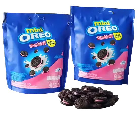 Печиво Oreo Biscuit Mini Filled With Strawberry Cream 61.3 г - фото 4