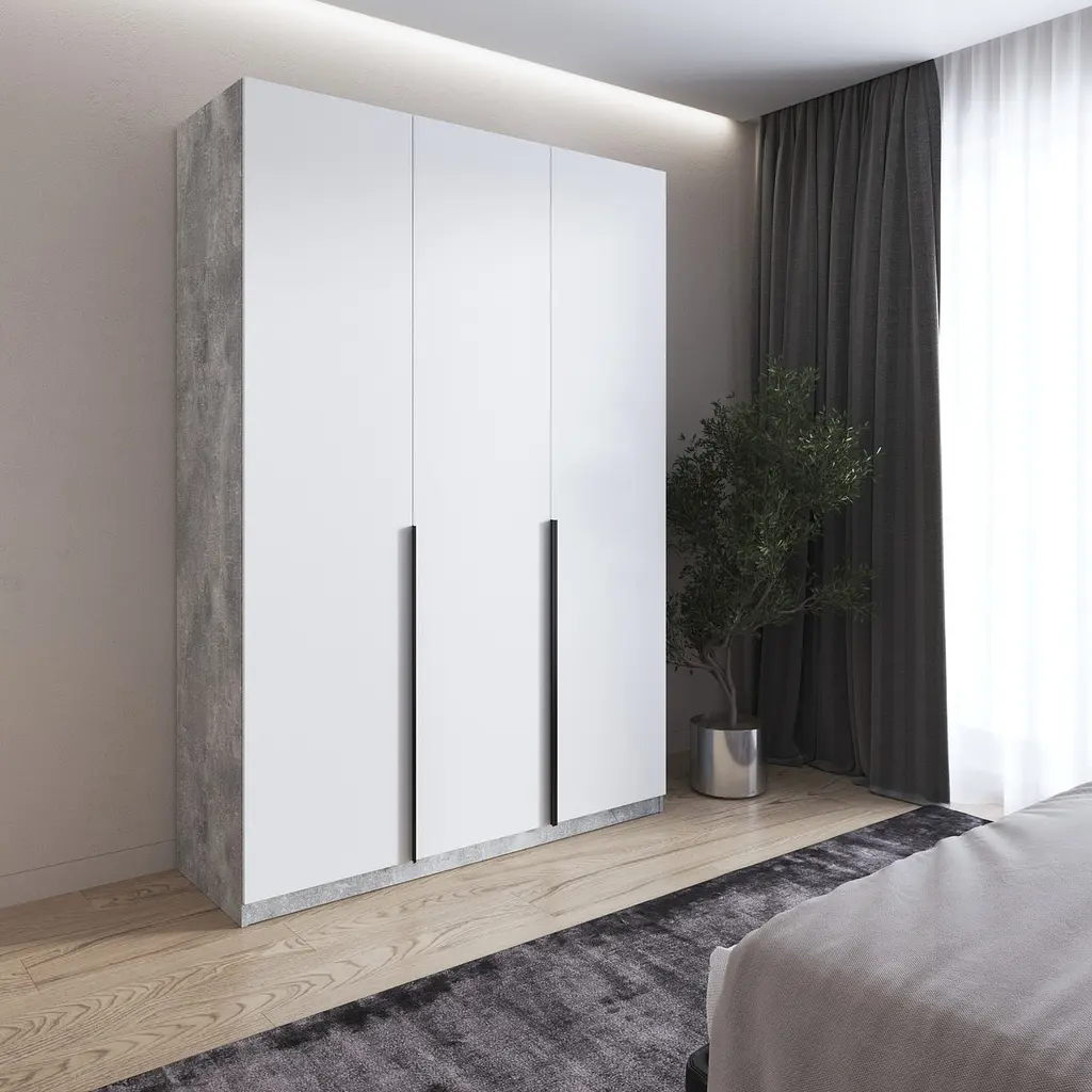 Шафа для одягу Vays M-32, 2 штанги та полиці, ЛДСП, 150×50×220 см - для спальні, вітальні, передпокою - фото 7