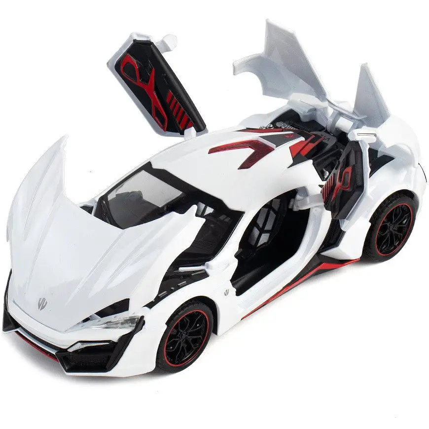 Колекційна металева модель гіперкара АвтоЕксперт Lykan HyperSport з інерцією, світлом та звуком 1:24 - фото 9