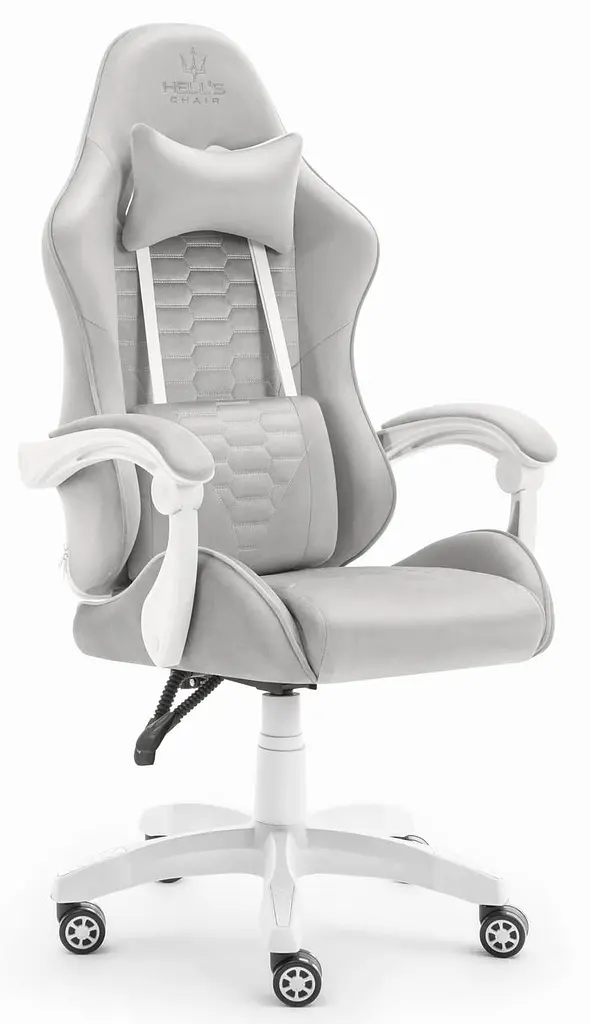Компьютерное кресло Hell's HC-1000 Grey White (тканина) - фото 2