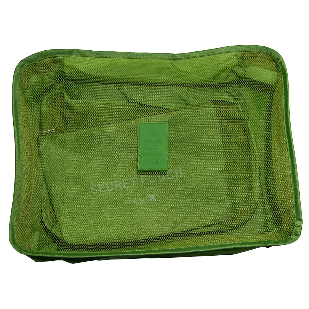 Набір дорожніх органайзерів для одягу зелені 6 штук Secret Pouch - фото 3