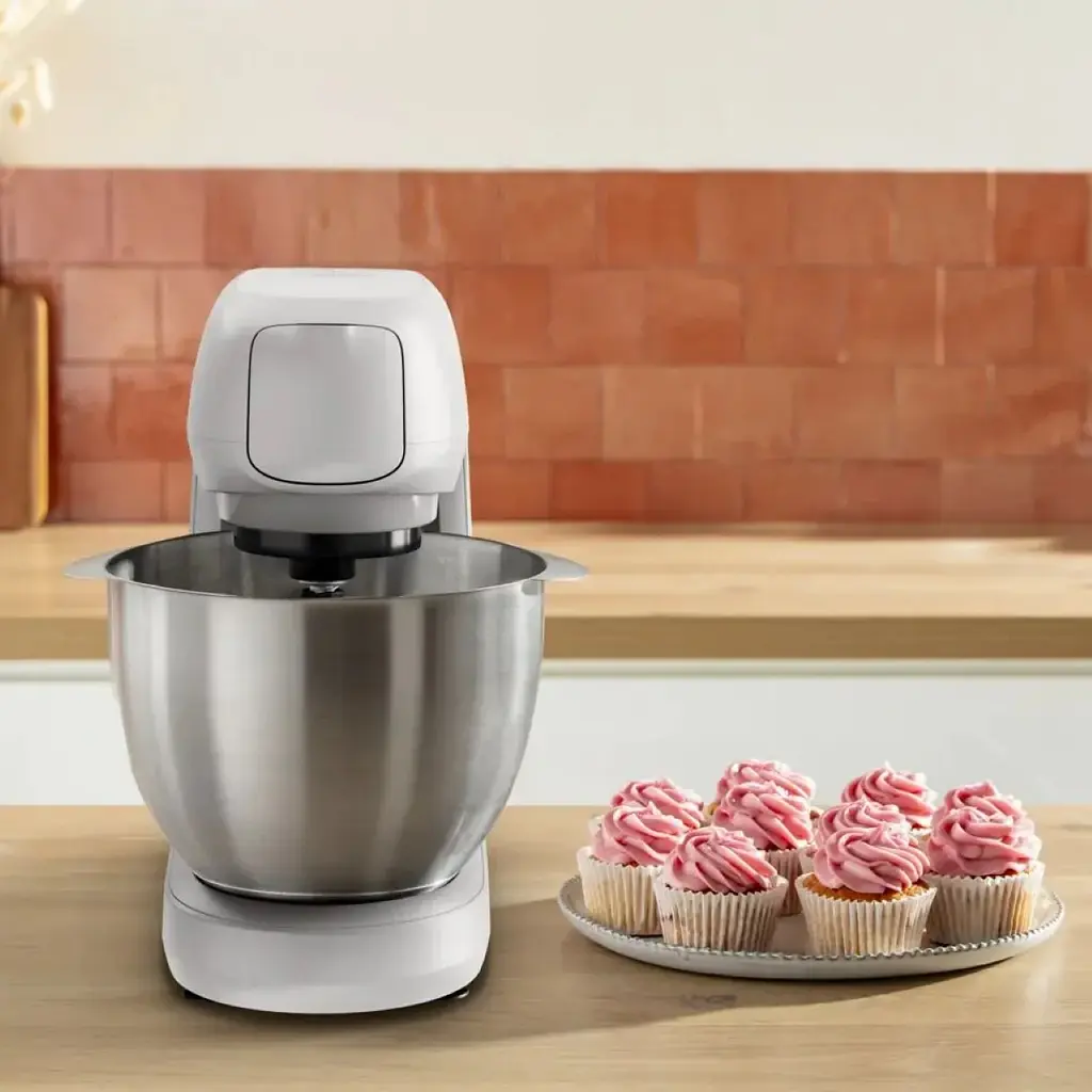 Кухонна машина Bake Partner 1100Вт, чаша-метал, корпус-пластик, насадок-8, білий Tefal kuh0015191 - фото 8