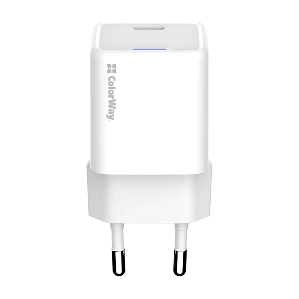 Зарядний пристрій ColorWay GaN Mini 30W PD Port PPS USB-C white (CW-CHS054PD-WT) - фото 4