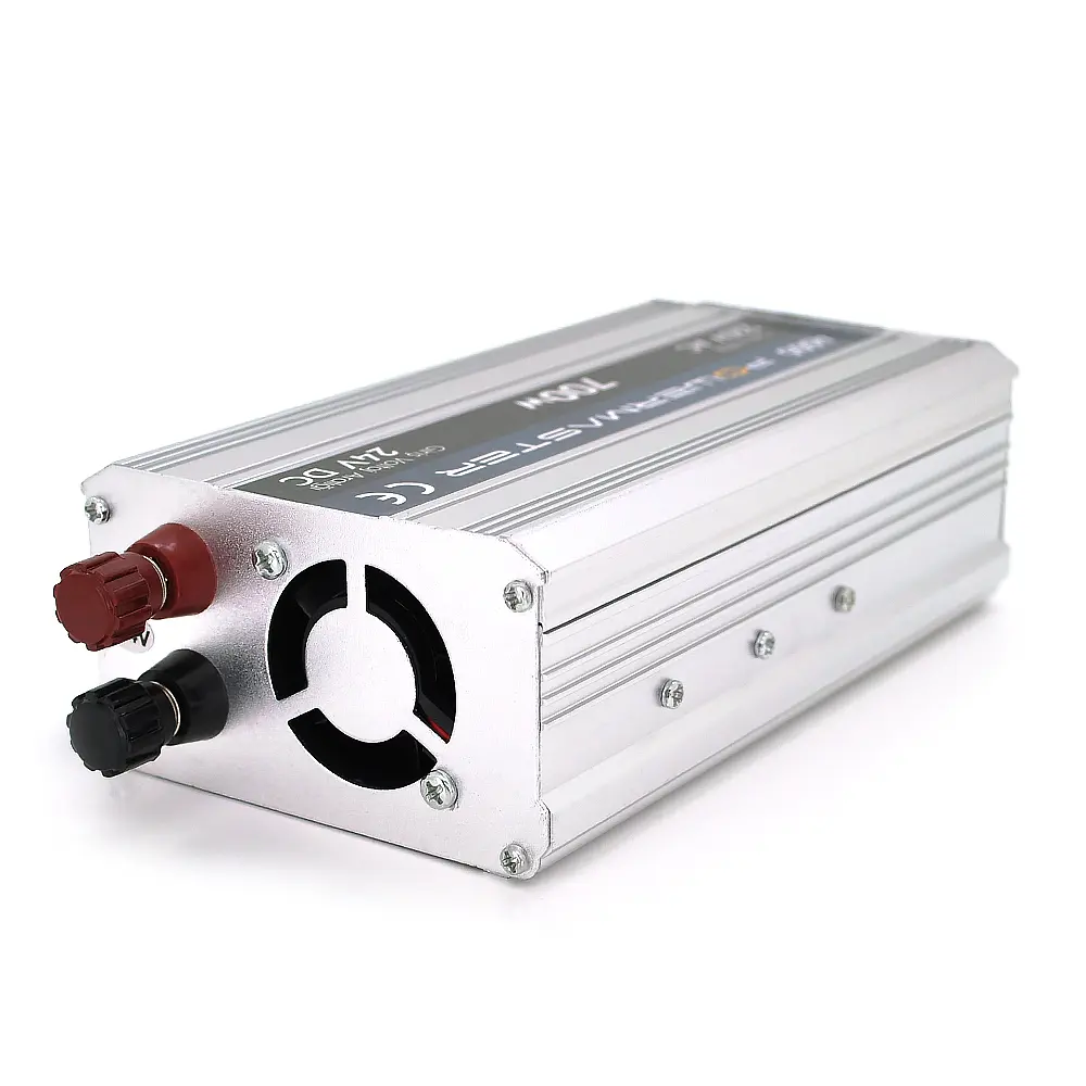 Інвертор напруги POWERMASTER, 24V/220V, 700W з модифікованою синусоїдою, 1 Shuko, клеми - фото 2